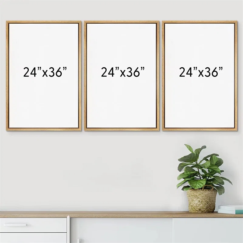 Sage Green Abstract Landscape Modern Organic Minimal Bedroom Framed Canvas Print 3 Pieces Wall Art