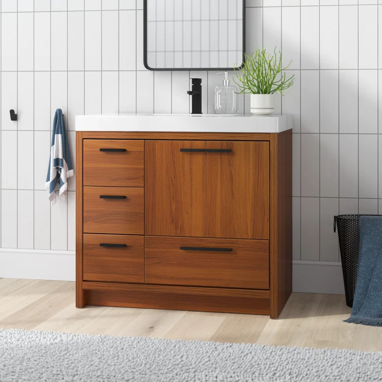 Mercury Row® Southmead 36'' Single Bathroom Vanity with Resin Top