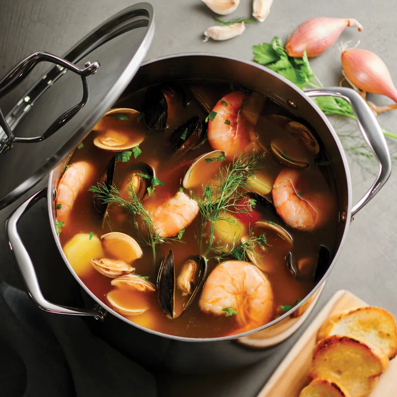 Tramontina Tramontina Gourmet Tri-Ply Clad 8 Qt. Stock Pot with Lid