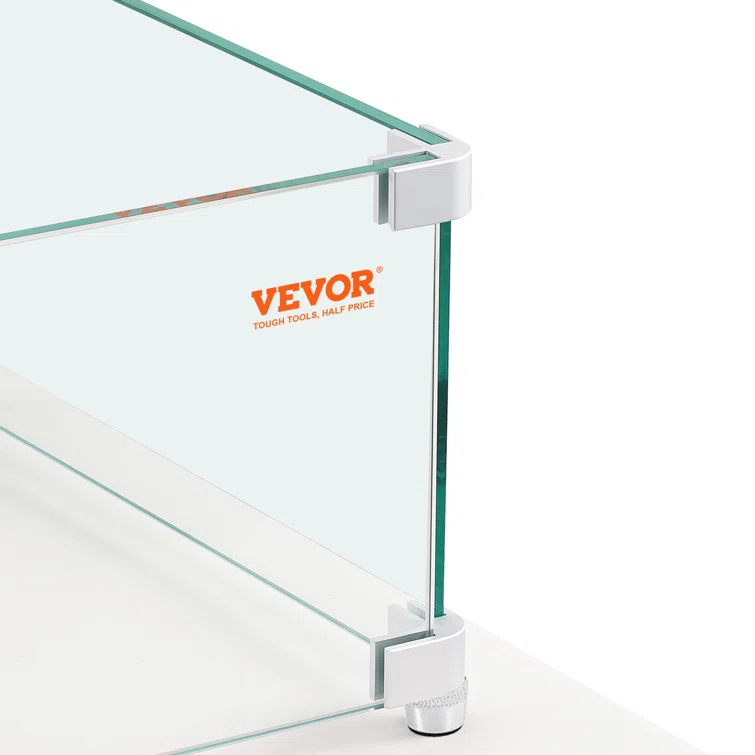 VEVOR Tempered Glass Fire Pit Accessory (Set of 4)