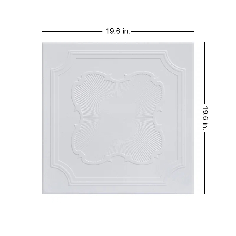Coronado 1.6 ft. x 1.6 ft. Polystyrene Glue-up Ceiling Tile (Set of 96)