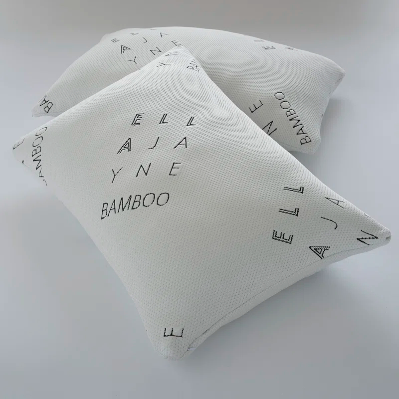 Ella Jayne Home Ella Jayne Bamboo 2-Piece Bundle: Bamboo Mattress Pad & Shredded Memory Foam Pillow Jumbo