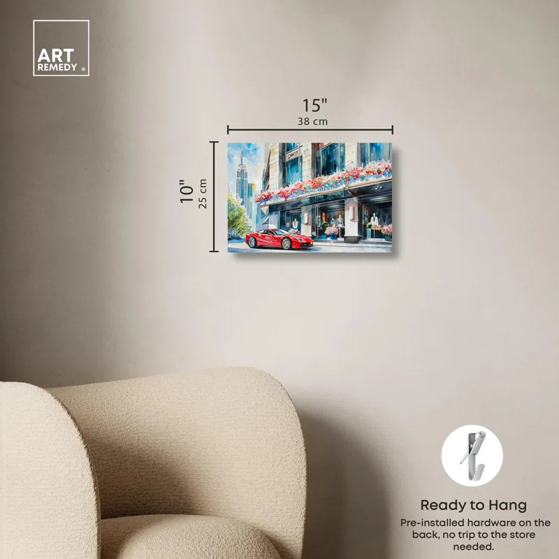 Art Remedy Shopping Spree Trip New York Canvas Fashion Art Prints by Art Remedy