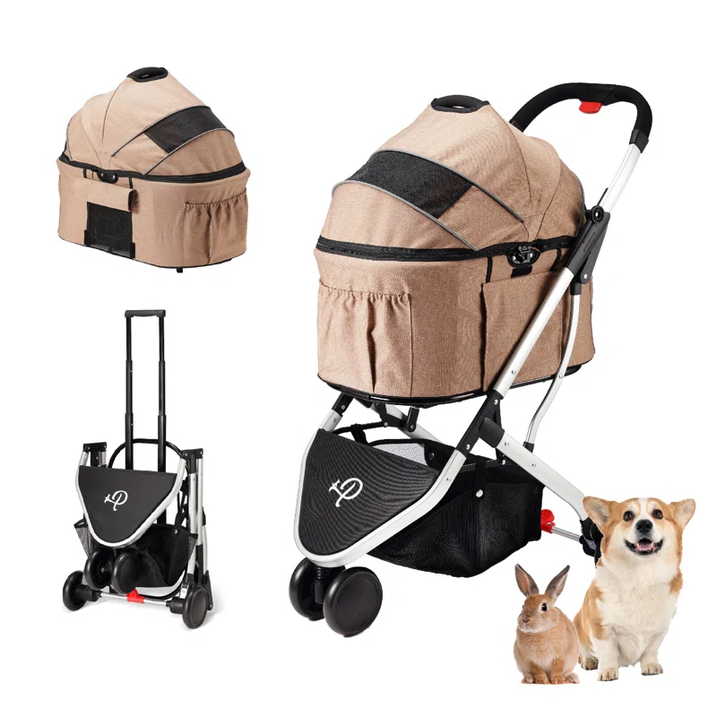 Petique 3-in-1 Newport Pet Stroller (Travel Carrier + Car Seat + Stroller)