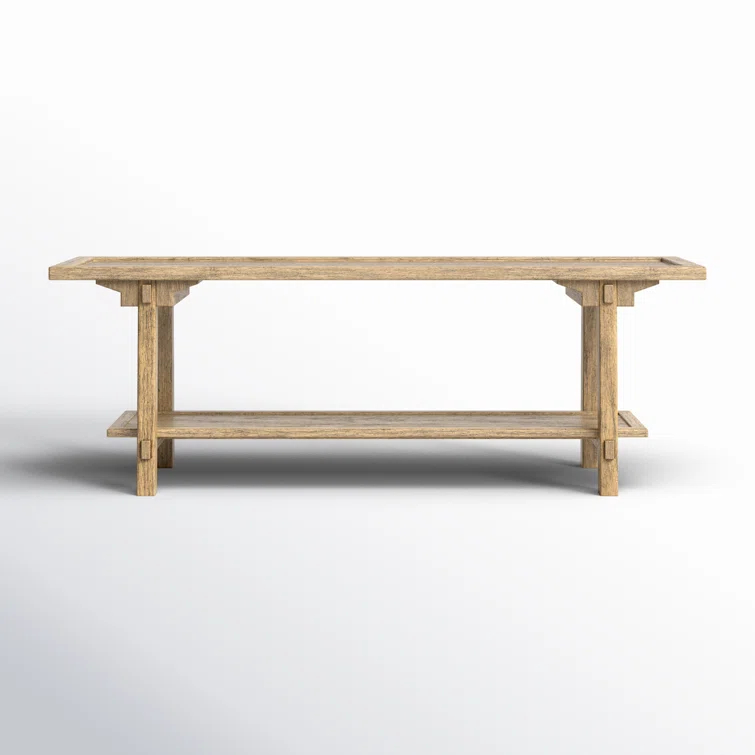 Frony Console Table-Distressed Light Oak
