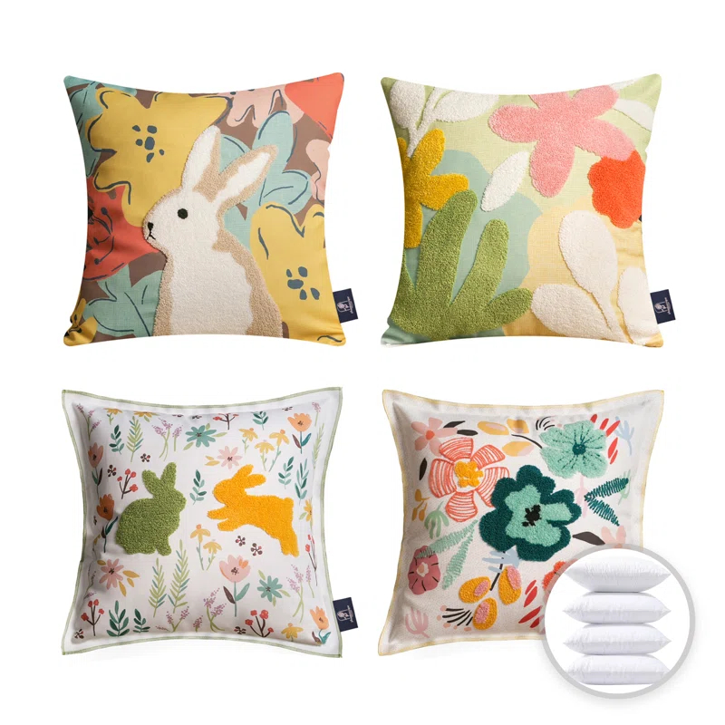 Phantoscope Floral Throw Pillow