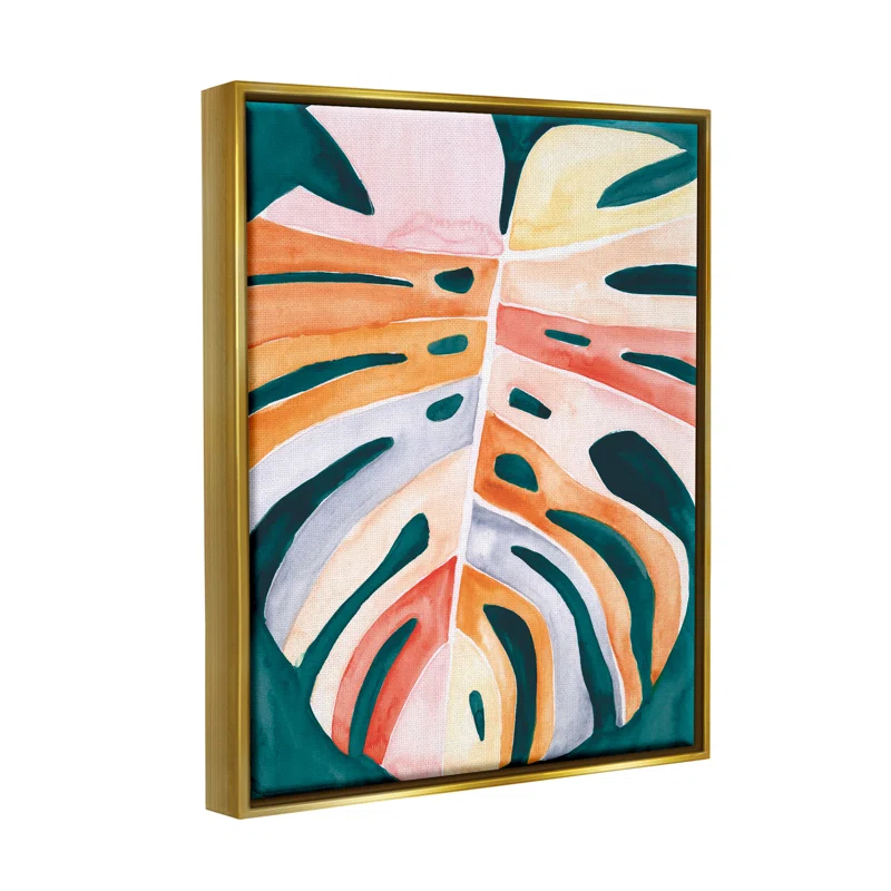 Stupell Industries " Leaf In Abstract Hues " by Jennifer Paxton Parker Painting Print