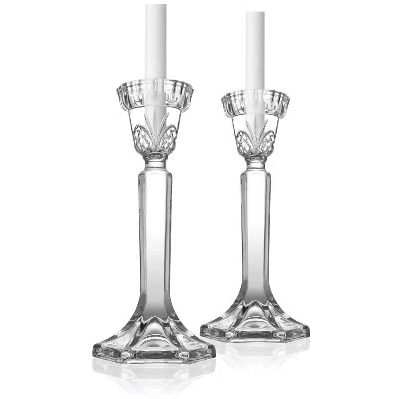 Godinger Silver Art Co Dublin Crystal Tapered Candlestick Set (Set of 2)