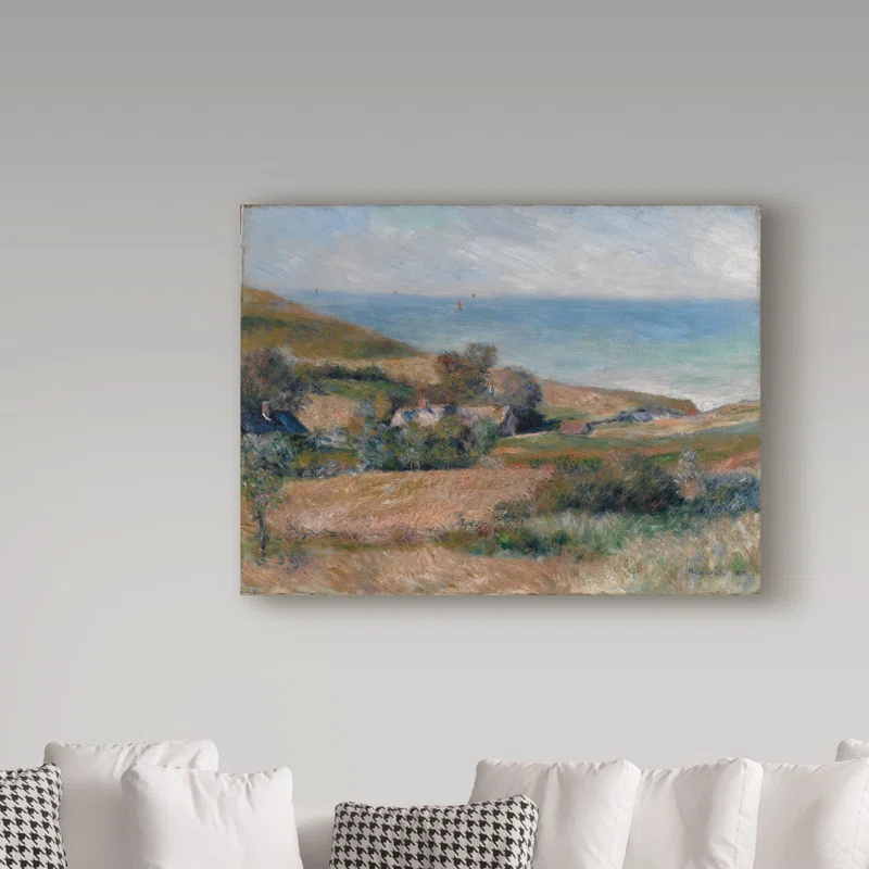 Vault W Artwork Pierre Auguste Renoir " View Of The Seacoast " by Pierre-Auguste Renoir