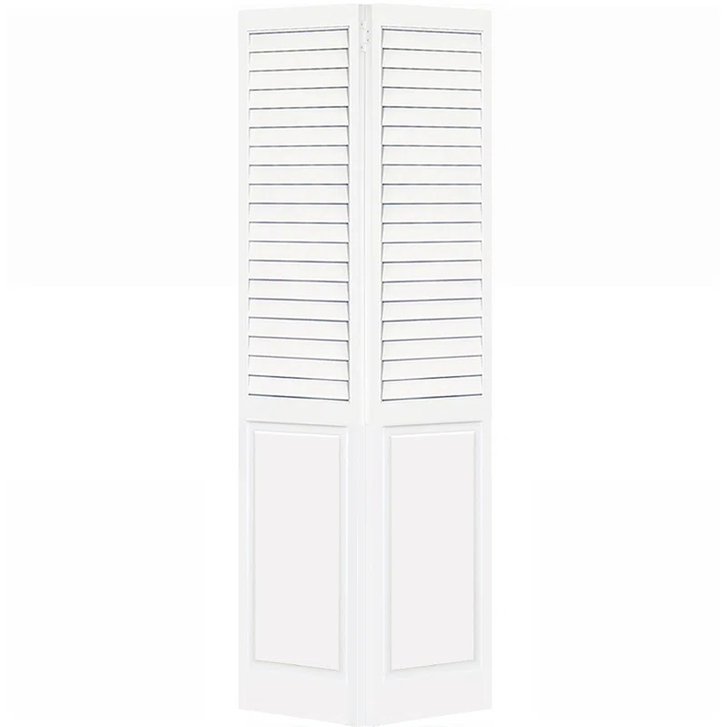 Kimberly Bay Closet Door, Bi-Fold, Plantation Louver-Panel Solid Core White 80 In. X 30 In.