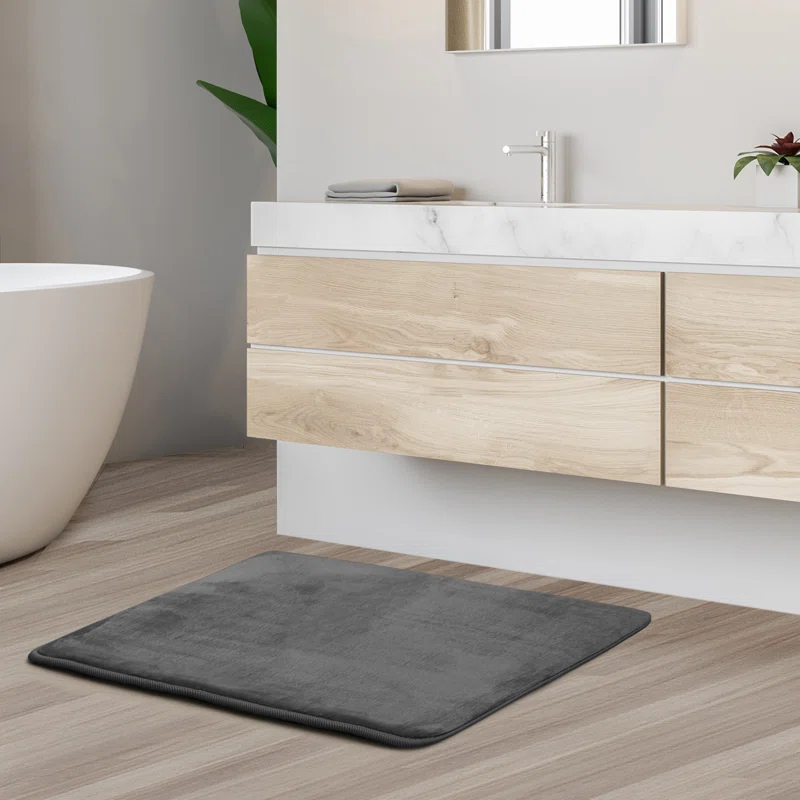 Clara Clark Ultra Soft and Absorbent Memory Foam Bath Rug Set with Non-Slip Backing