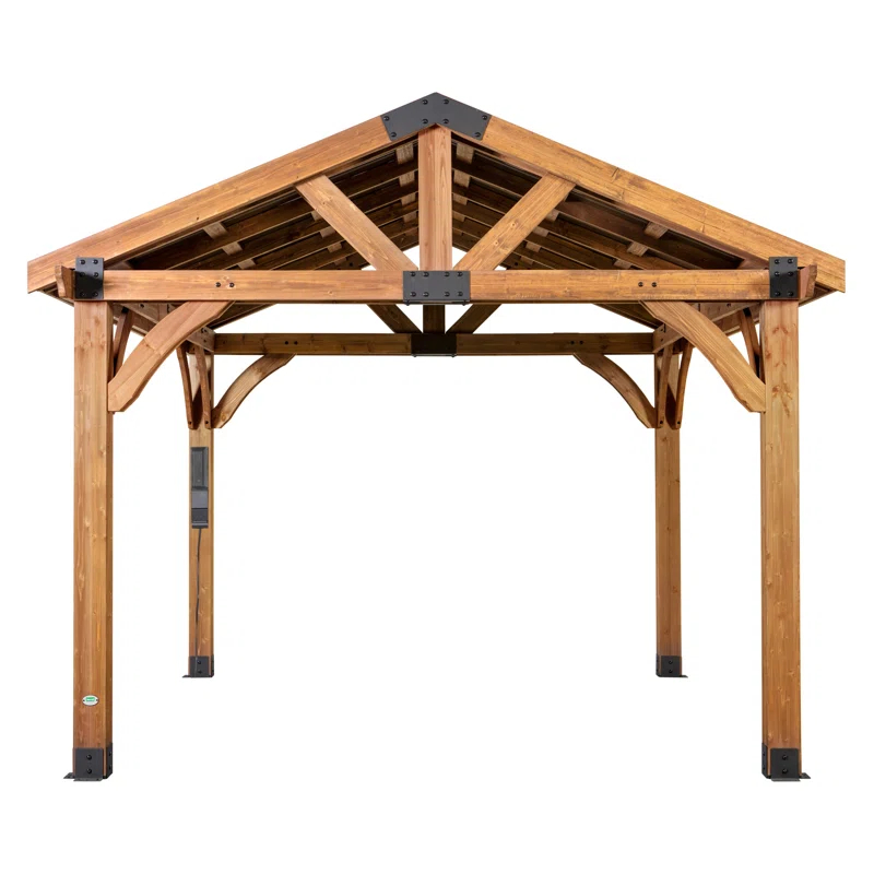 Backyard Discovery Arlington 12' x 12' Solid Wood Patio Gazebo