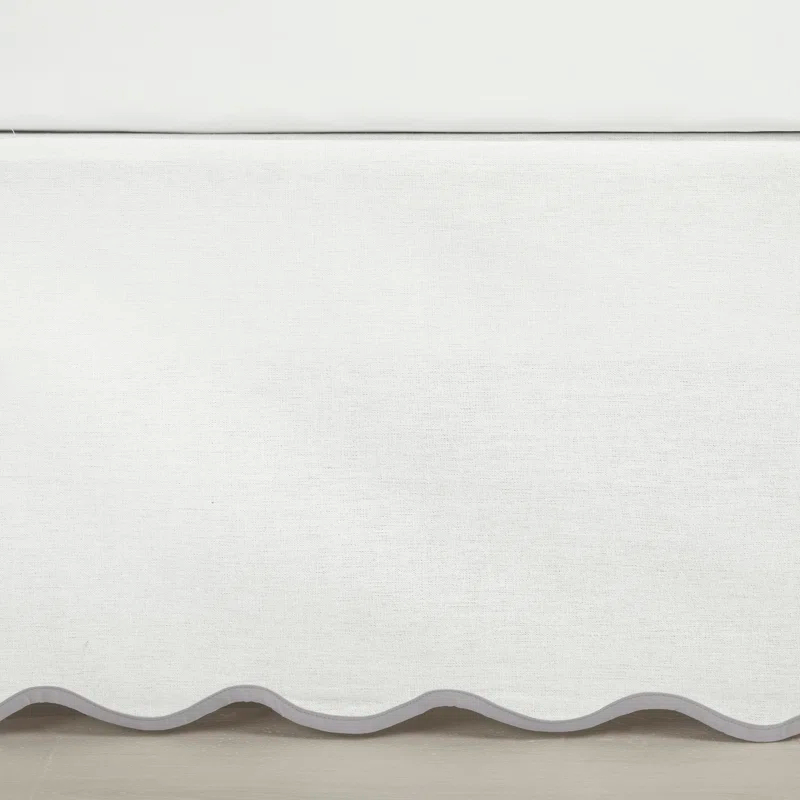 Coastal Chic Scallop Wrap Around Bed Skirt