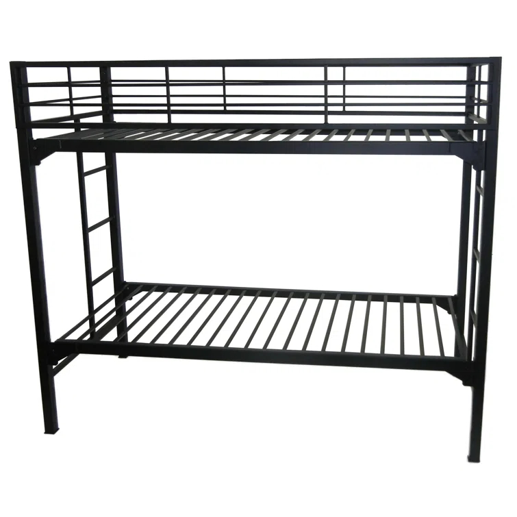 Isabelle & Max™ Assumpta University 2" Heavy Duty Steel Bunk Bed with Built-in Guardrails & Ladders