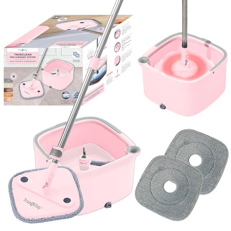True & Tidy True & Tidy Trueclean Mop & Bucket System, Rose