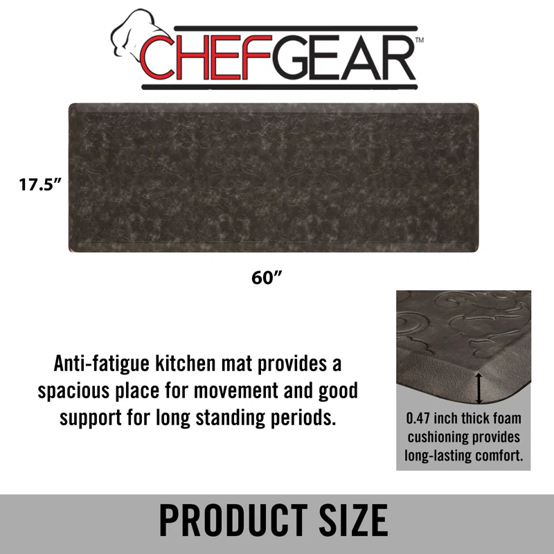 Chef Gear Embossed Soothing Comfort Anti-Fatigue Mat