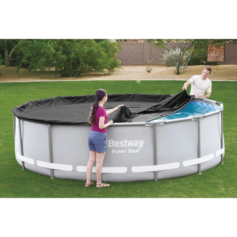 Bestway Bestway Flowclear Round 14' Pool Cover for Above Ground Frame Pools (Cover Only)
