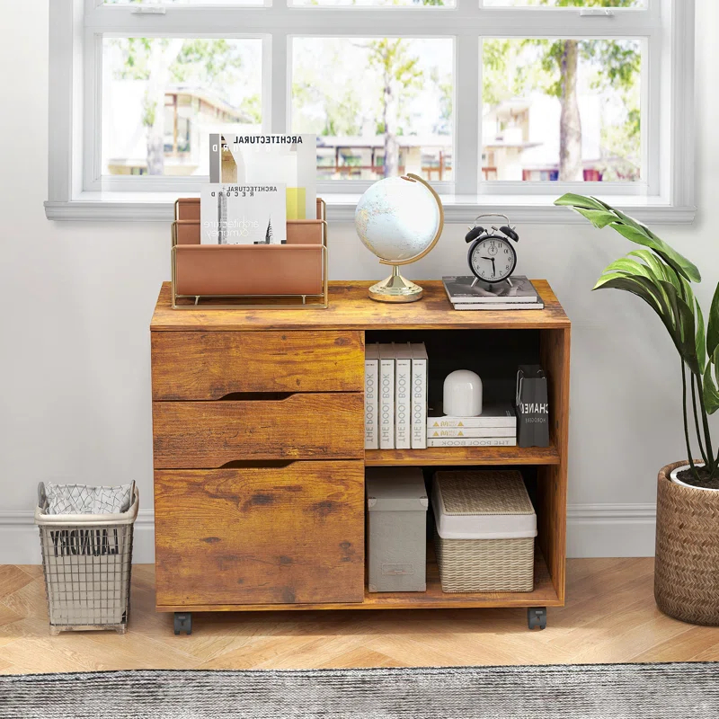 Hokku Designs Corwynn 31.3'' Wide 3 -Drawer Mobile File Cabinet