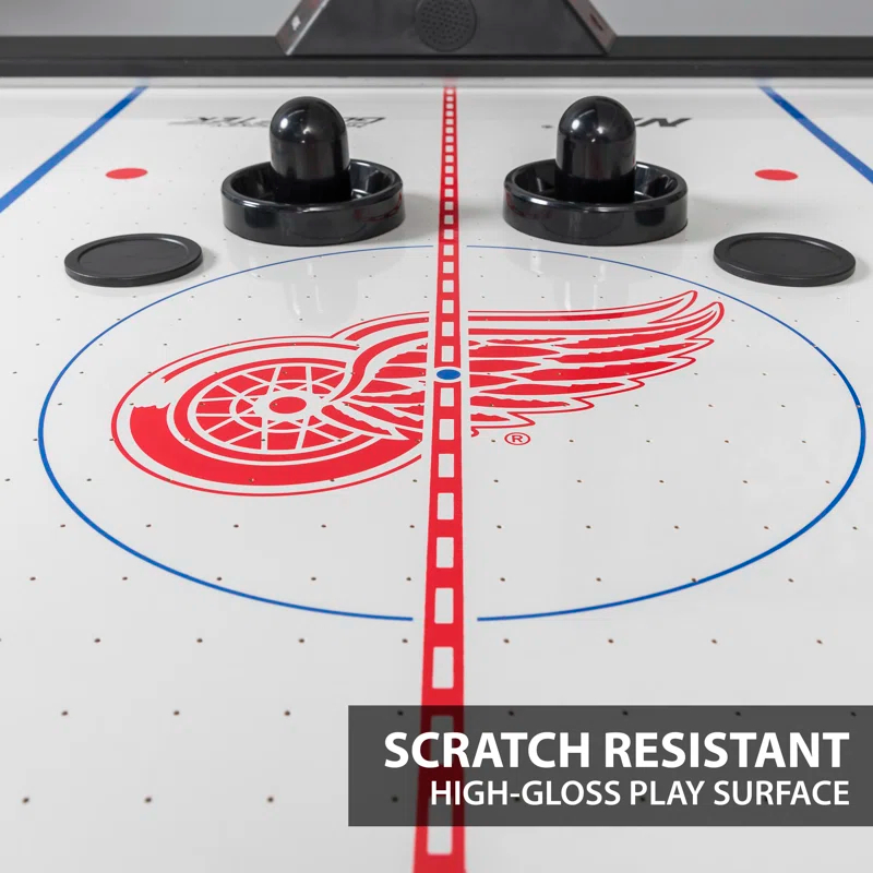 NHL 84" Air Hockey Table - Wrap Around Goal, LED Scoring, 4 Pucks and Pushers