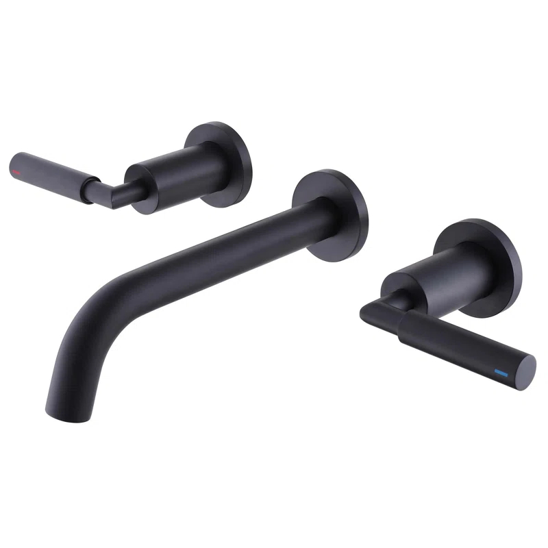 10.08" Widespread Bathroom Faucet 3 Hole, 2-handle Bathroom Sink Faucet with Drain Assembly