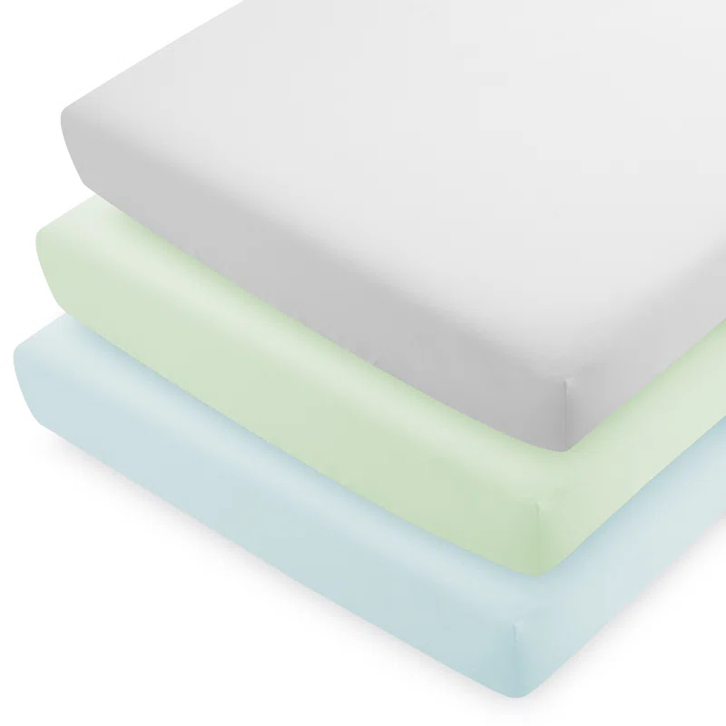 Bare Home Microfiber - Piece Standard Crib Fitted Sheet (Set of 3)