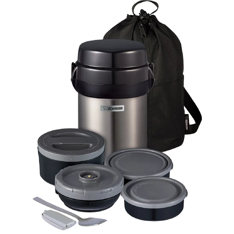 Zojirushi Mr. Bento® Stainless Steel 4 Container Food Storage Set