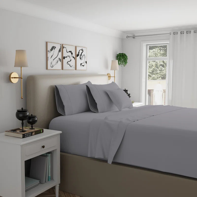 Color Sense 1200TC Premium Cotton-Blend Wrinkle-Resistant Sheet Set