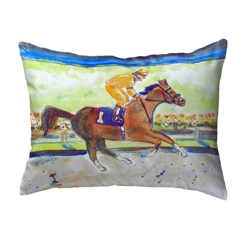 Betsy Drake Interiors Indoor/Outdoor Reversible Throw Pillow