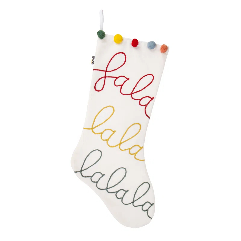 HGTV Home Collection Fa La La Stocking