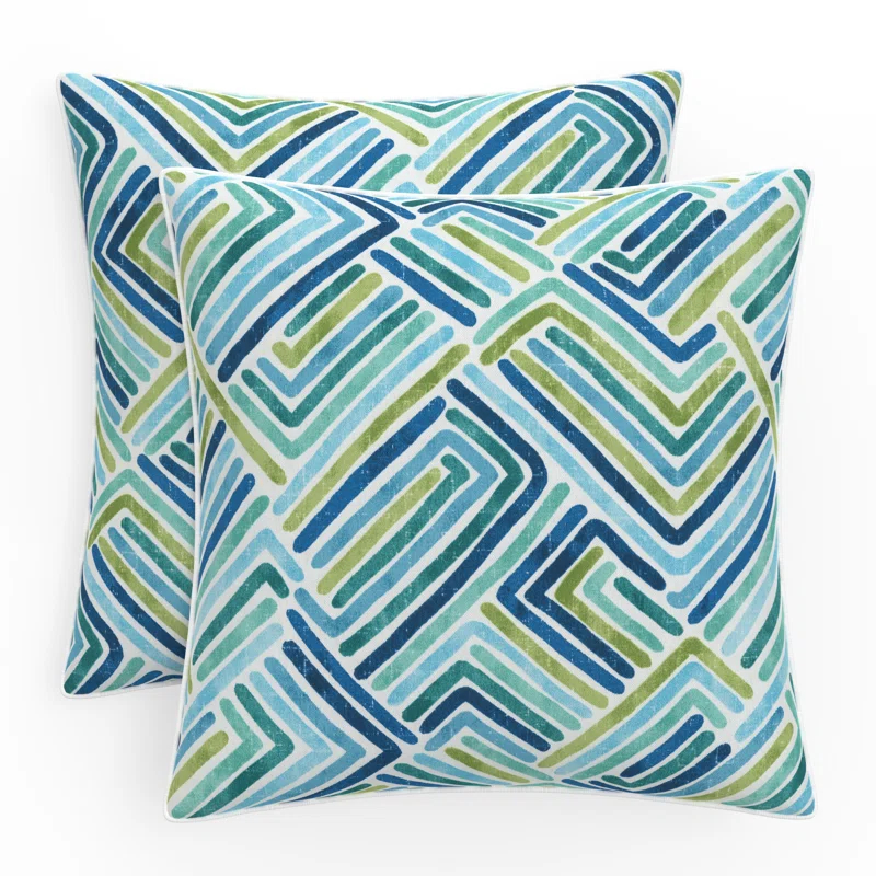 Pillow Perfect Geometric Indoor/Outdoor Accent Throw Pillow | Wayfair