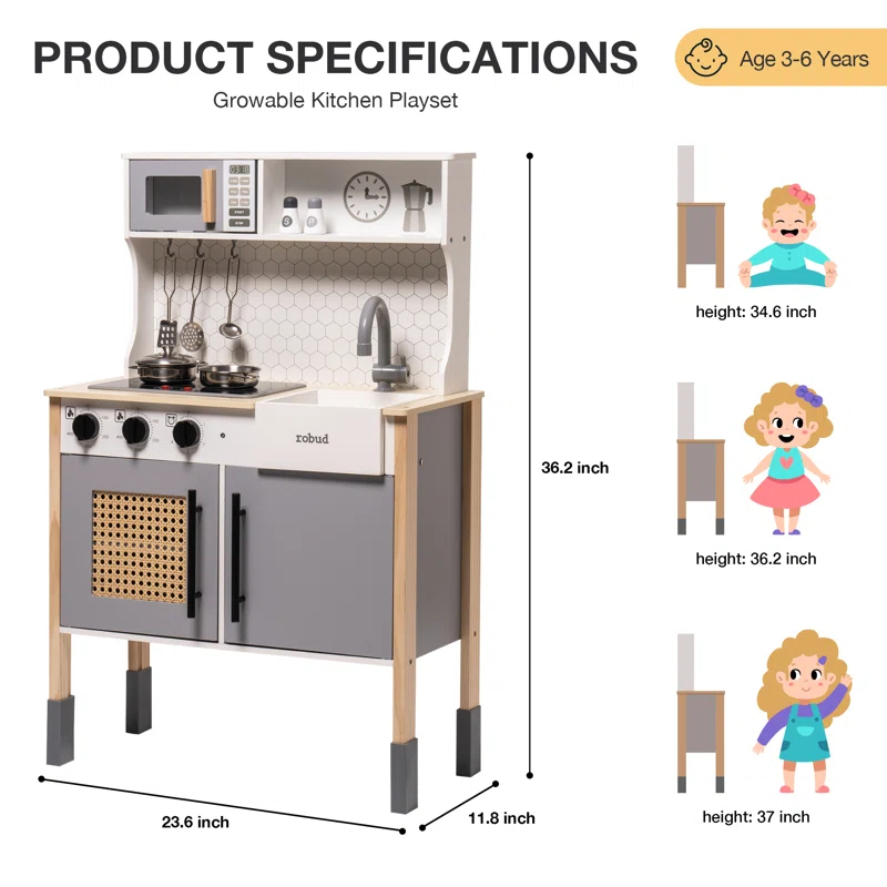 ROBUD Preschool Play Kitchen Set