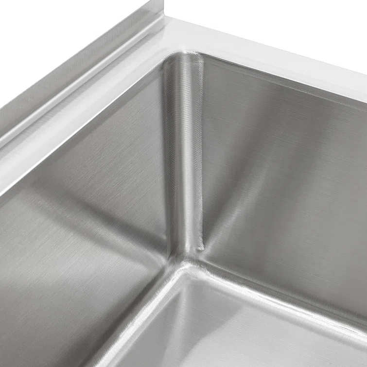 GRIDMANN 19'' L x 22'' W Floor Sink with Backsplash REST-SINK-MP-GR20