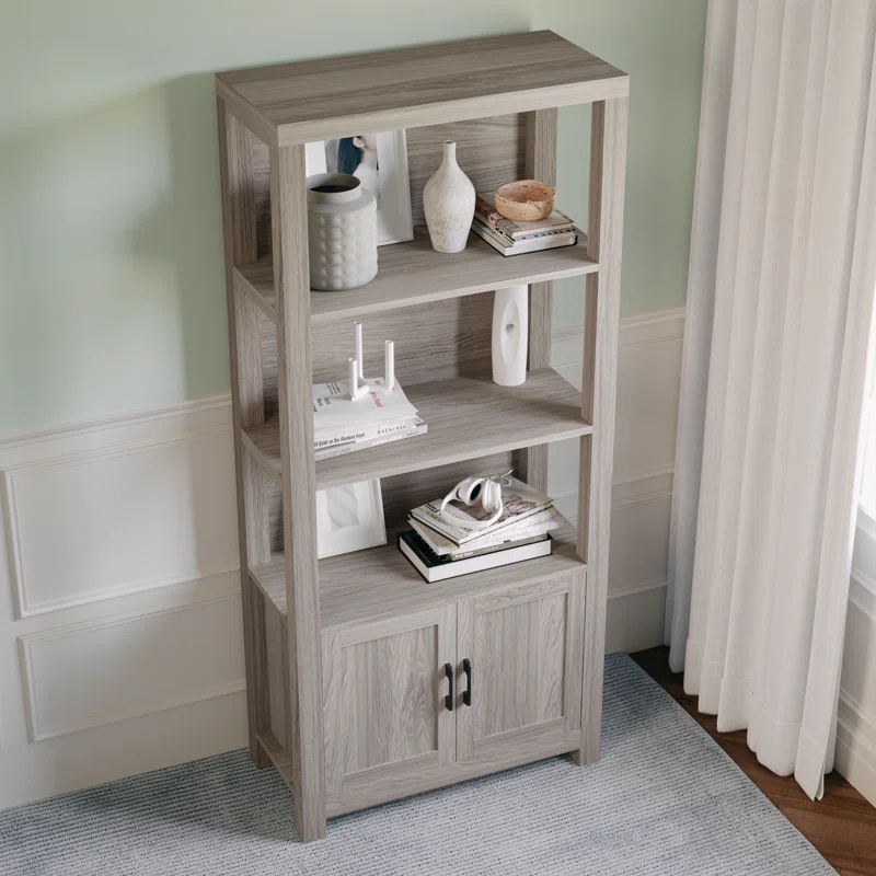 Martha Stewart Teague Martha Stewart 68" Shaker Bookcase with Storage Cabinet