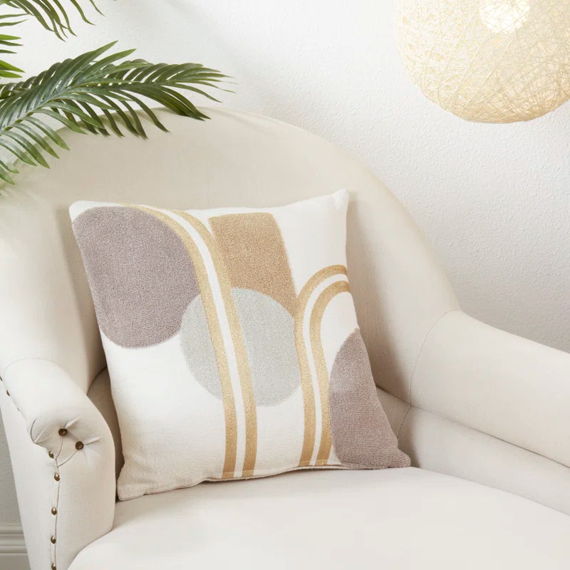 Saro Senara Collection Abstract Cotton Throw Pillow