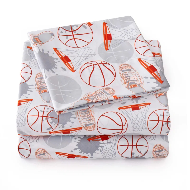 Sweet Home Collection Basketball Bed Sheet Set