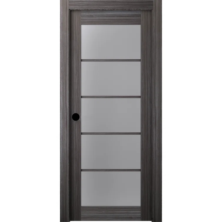 Palladio 5 Lite DIY-Friednly Manufactured Wood and Glass Single Prehung Interior Door