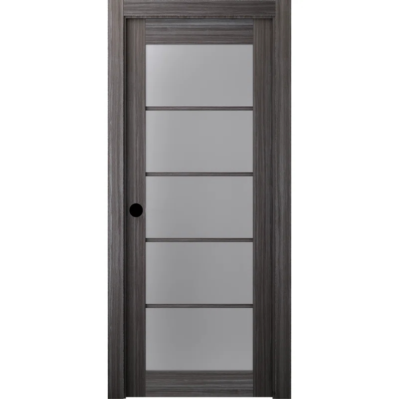 Palladio 5 Lite DIY-Friednly Manufactured Wood and Glass Single Prehung Interior Door