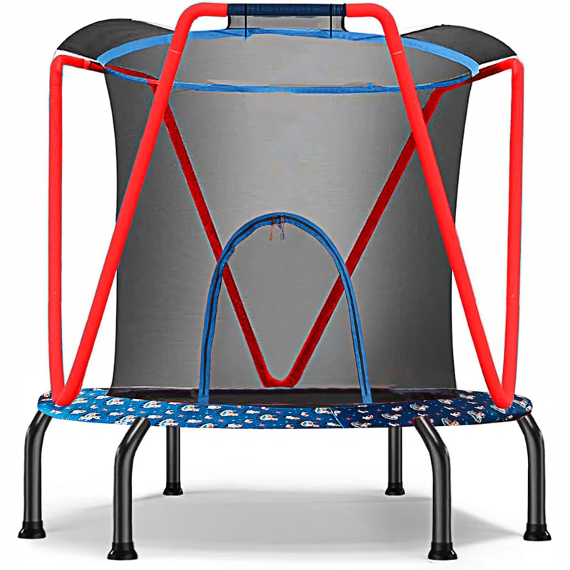 Ceballos 66'' Trampoline For Kids Toddler Indoor Outdoor Small Trampolines For Baby With Heighten Net No-Gap Design For Kids