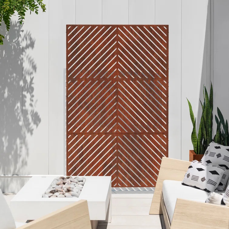 76'' H x 45.6'' W Screen Series Metal Fence Panels
