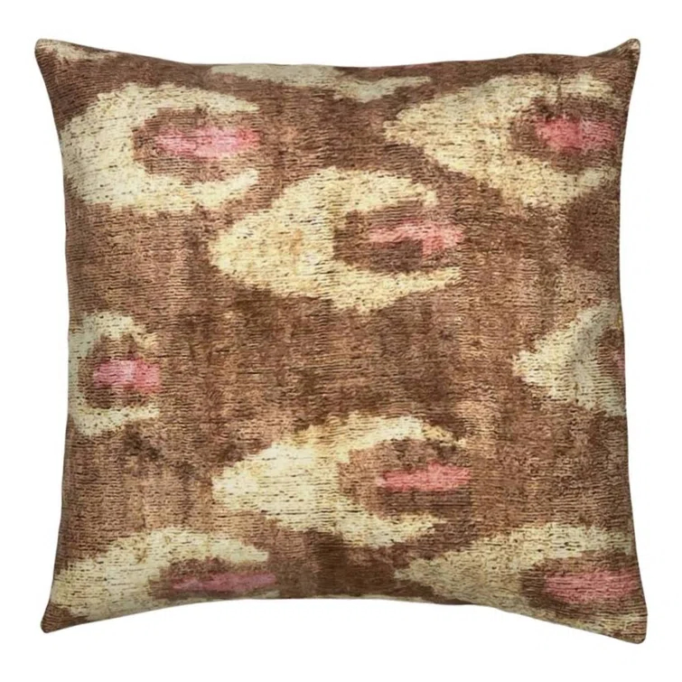 Pasargad NY Ikat Velvet Throw Pillow