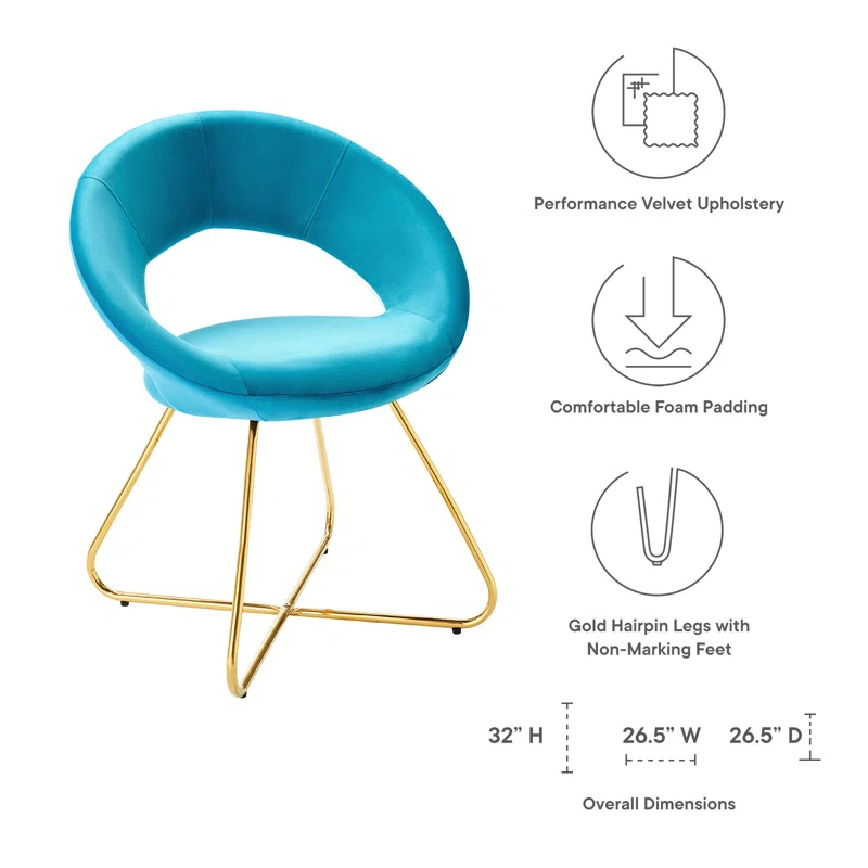 Modway Nouvelle Upholstered Fabric Dining Chair Set of 2