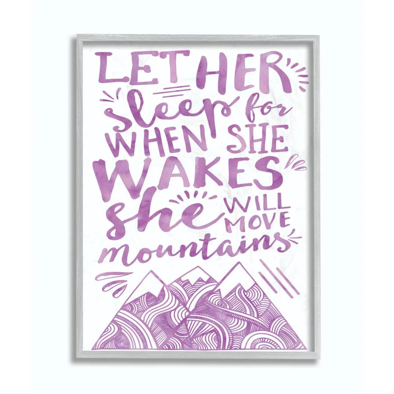 Stupell Industries " Let Her Sleep Purple Mountains " by Erica Billups