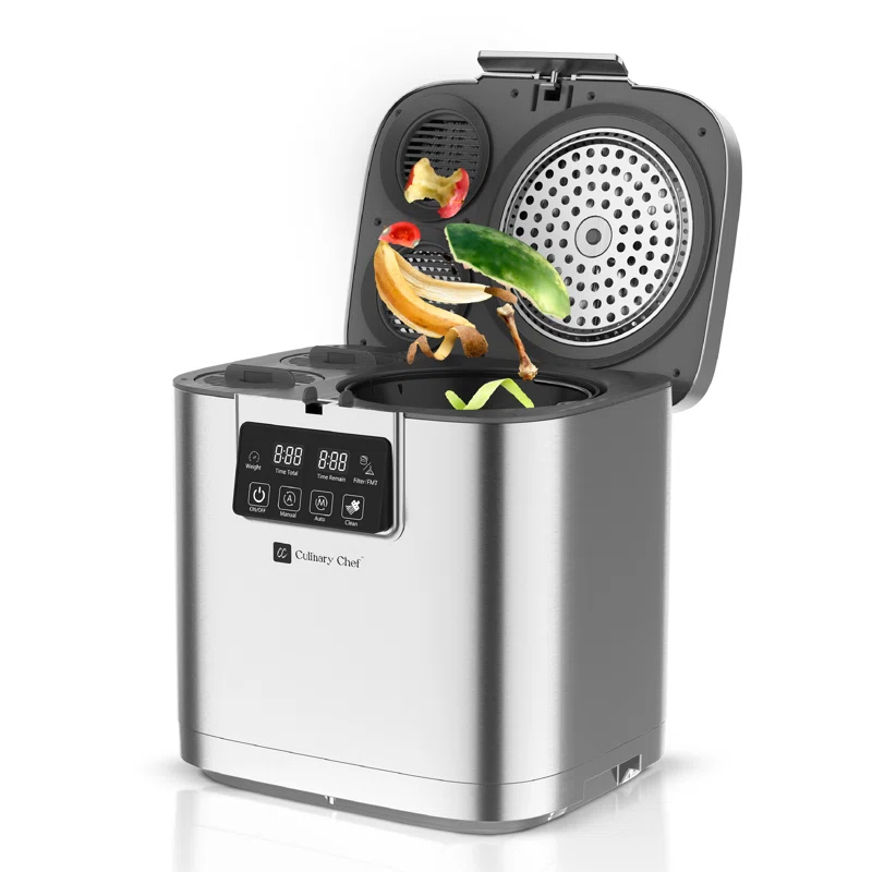 Culinary Chef Culinary Chef,  3.8l Smart Electric Food Waste Composter, Stainless Steel