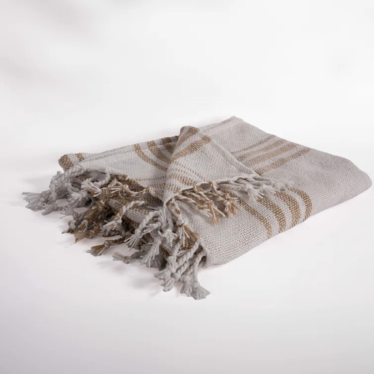 HomeRoots Brown Woven 100% Poly Pet Throw Blanket