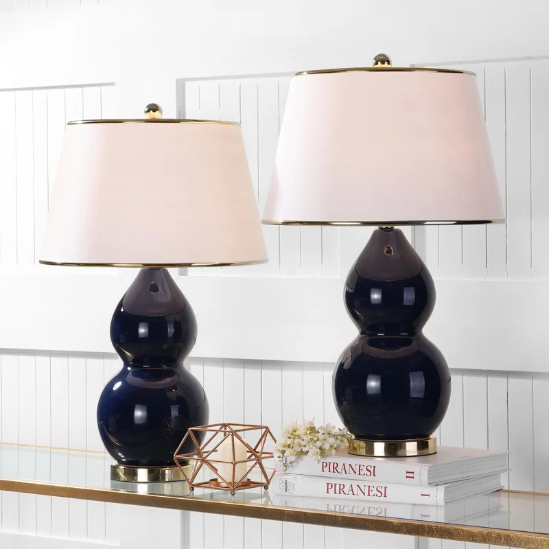 Everly Quinn Ceramic Table Lamp (Set of 2)