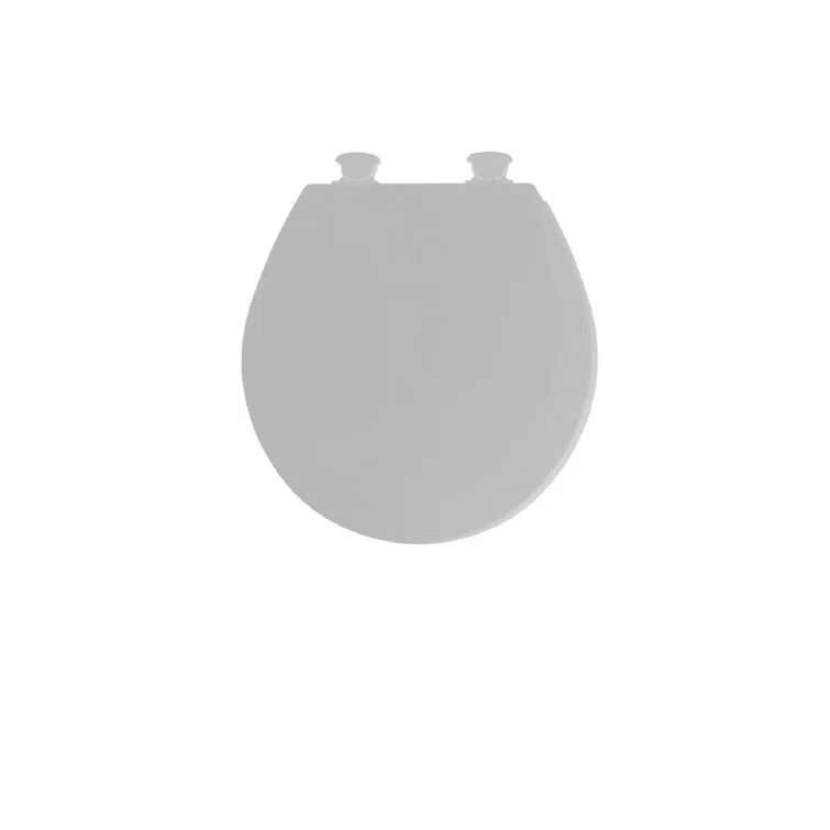 Cameron 41EC Wood Toilet Seat, Never Loosens and Easily Removes for Cleaning, ROUND