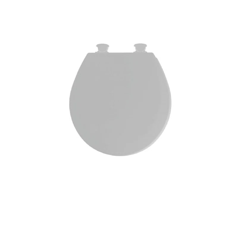 Cameron 41EC Wood Toilet Seat, Never Loosens and Easily Removes for Cleaning, ROUND