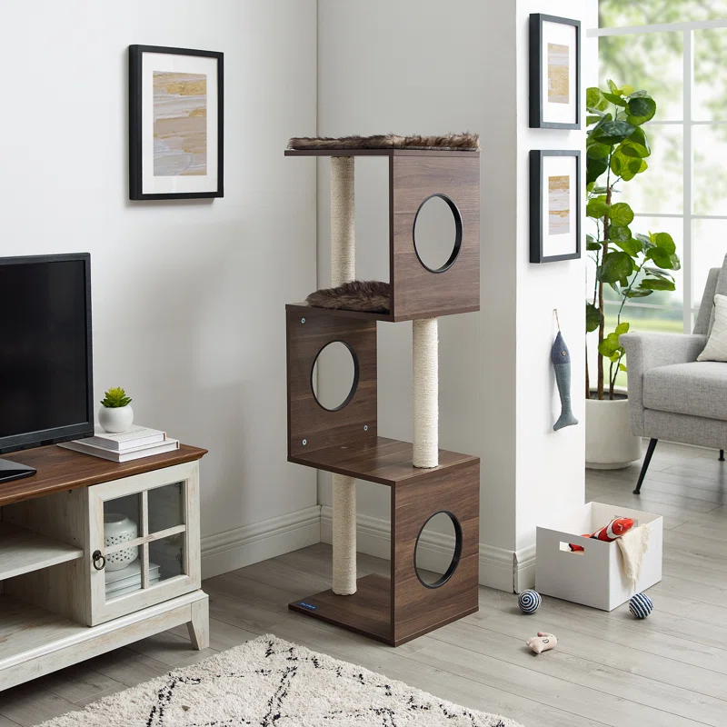 Sam's Pets Sheree Cat Tree 50" modern and easy clean