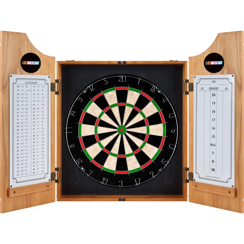 Trademark Global NASCAR Trademark Global Bristle Dartboard And Cabinet Set (Darts Included)