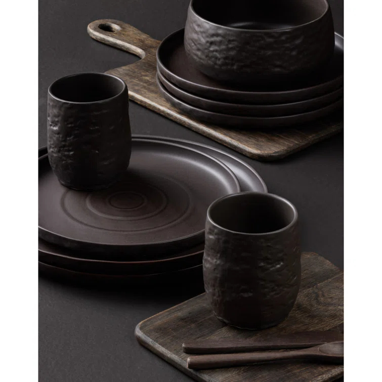 Shosai Stone by Mercer Project Shosai 16-Piece Dinnerware Set Stoneware